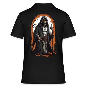 Grim Reaper Magie Halloween Mort-vivant Squelette - Polo Femme - noir - Dos - Ailine (174cm)