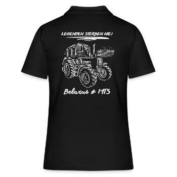 Biélorussie # MTS / GDR Machines agricoles - Polo Femme - noir - Dos - Ailine (174cm)
