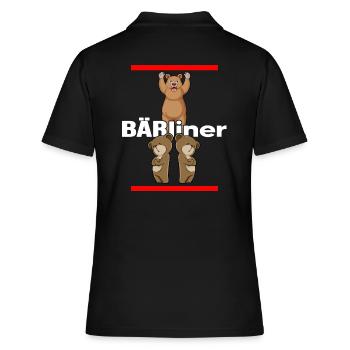 Berlin Capitale Berliner-Bär Bärliner - Polo Femme - noir - Dos - Ailine (174cm)