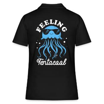Feeling Tentacool - Méduse avec des tentacules - Polo Femme - noir - Dos - Ailine (174cm)
