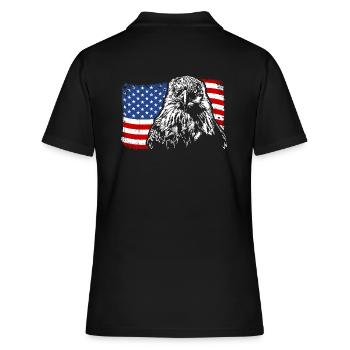 Aigle à tête blanche ADLER Amérique Drapeau Wilsigns - Polo Femme - noir - Dos - Ailine (174cm)