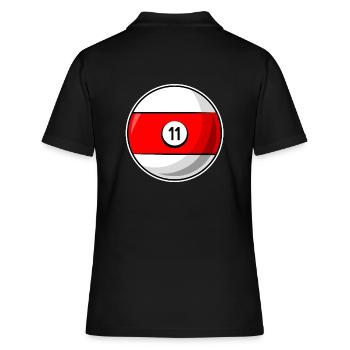Boule de billard 11 billard rouge onze - Polo Femme - noir - Dos - Ailine (174cm)
