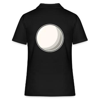 Billard weiße Billardkugel - Frauen Polo Shirt - Schwarz - Hinten - Ailine (174cm)
