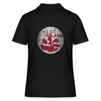 Polen Poland polnisch - Frauen Polo Shirt - Schwarz - Hinten - Ailine (174cm)