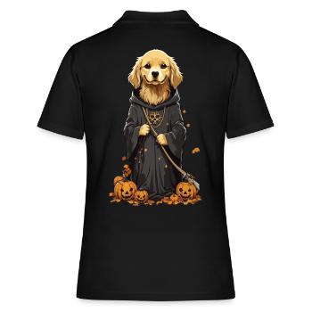 Süßes Halloween Hunde Design Hund Druide Outfit - Frauen Polo Shirt - Schwarz - Hinten - Ailine (174cm)