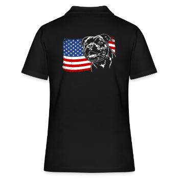 Staffordshire Bull Terrier America Flag Dogs - Polo Femme - noir - Dos - Ailine (174cm)