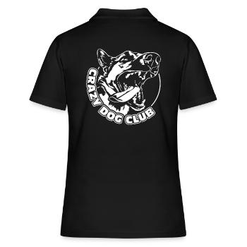 CRAZY DOG CLUB lustiges Hundemotiv Hundesport - Frauen Polo Shirt - Schwarz - Hinten - Ailine (174cm)