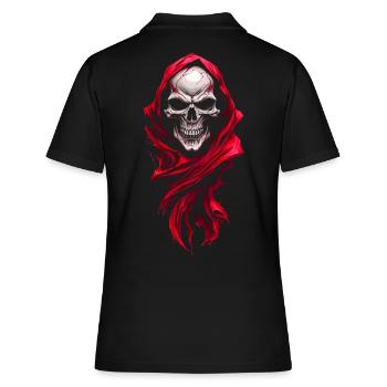 Mort en rouge - Polo Femme - noir - Dos - Ailine (174cm)