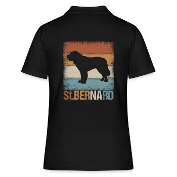 Saint Bernard St Bernard Swiss dog - Women's Polo Shirt - black - Back - Ailine (174cm)