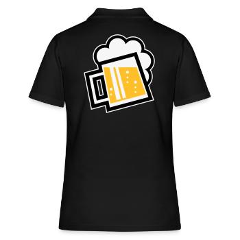 Chope à bière bavaroise (bière / chope à bière / L / \ / 3C) - Polo Femme - noir - Dos - Ailine (174cm)