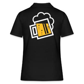 XBayrischer Bierkrug (bière / chope de bière) - Polo Femme - noir - Dos - Ailine (174cm)