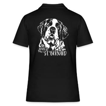 ST. BERNARD loved by a St Bernard Wilsigns - Women's Polo Shirt - black - Back - Ailine (174cm)