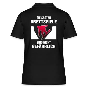Snowboard Snowboarder Snowboard-Brett freestyle - Frauen Polo Shirt - Schwarz - Hinten - Ailine (174cm)