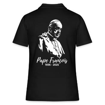 Papst Franziskus - heiliger Vater - Frauen Polo Shirt - Schwarz - Hinten - Ailine (174cm)