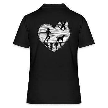 Canicross canicross-girl Dog Run Dog Sports - Women's Polo Shirt - black - Back - Ailine (174cm)