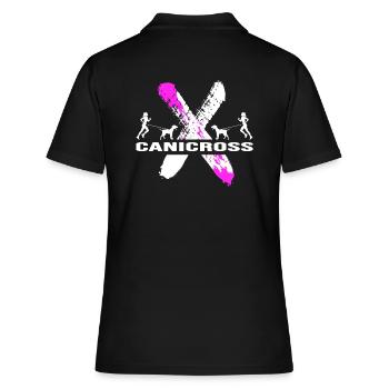 Canicross dogrun canicross-girl laufen mit Hund - Frauen Polo Shirt - Schwarz - Hinten - Ailine (174cm)