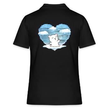 L’ours polaire nageur hivernal adore se baigner dans la glace dans le trou de glace - Polo Femme - noir - Dos - Ailine (174cm)