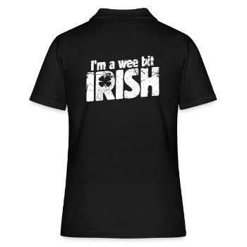 i'm a wee bit irish - Frauen Polo Shirt - Schwarz - Hinten - Ailine (174cm)