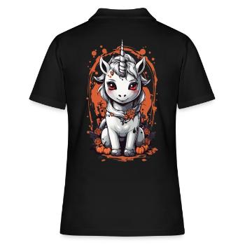 Licorne vampire fantomatique - Halloween Design - Polo Femme - noir - Dos - Ailine (174cm)