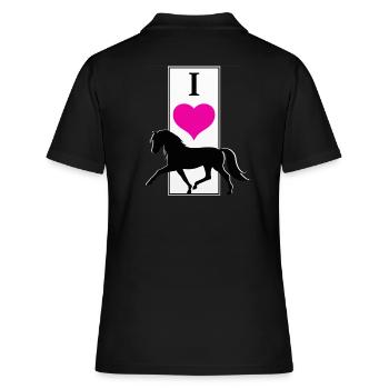 Cheval Cheval Équitation Poney Western Shirt - Polo Femme - noir - Dos - Ailine (174cm)