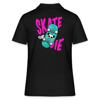 Skateboard Skate ou le Panda Sticker Shirt Kids - Polo Femme - noir - Dos - Ailine (174cm)