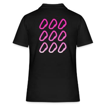 Karabiner Motiv für Kletterer und Bergsteiger - Frauen Polo Shirt - Schwarz - Hinten - Ailine (174cm)