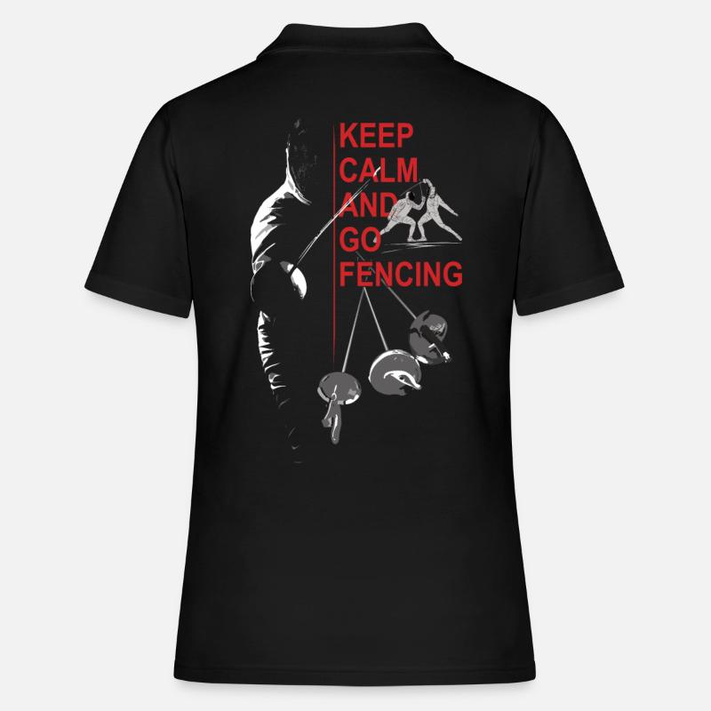 Fechten, Geschenk, Training, Keep Calm - Frauen Polo Shirt - Schwarz