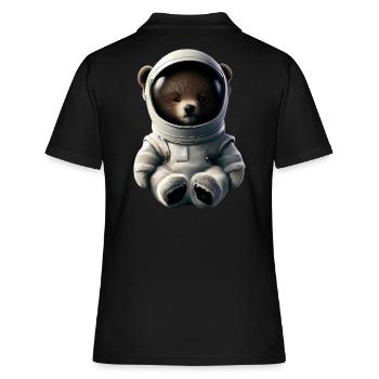 Ours en combinaison d’astronaute - Polo Femme - noir - Dos - Ailine (174cm)