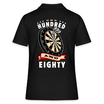 Fléchettes - 180 - cent quatre-vingts - Dartboard - Polo Femme - noir - Dos - Ailine (174cm)
