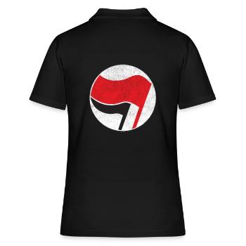 symbole du drapeau antifasciste - Polo Femme - noir - Dos - Ailine (174cm)