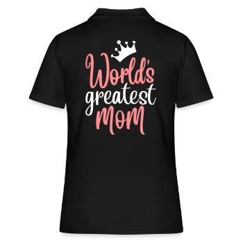 meilleure maman dans la meilleure journée des mères au monde - Polo Femme - noir - Dos - Ailine (174cm)