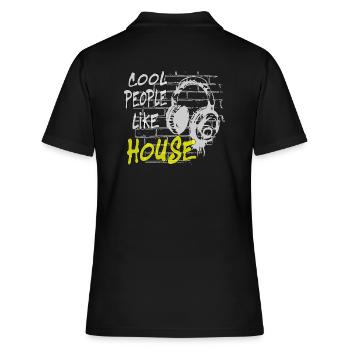 House DJ Music - Polo Femme - noir - Dos - Ailine (174cm)
