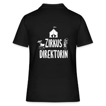 Zirkus Direktorin - Frauen Polo Shirt - Schwarz - Hinten - Ailine (174cm)