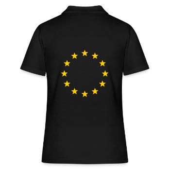 EU Star Flags Symbol Europe Countries Brexit - Women's Polo Shirt - black - Back - Ailine (174cm)
