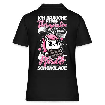 Drôle de cheval disant thérapeute cheval - Polo Femme - noir - Dos - Ailine (174cm)