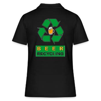 Recyclage de la bière - Polo Femme - noir - Dos - Ailine (174cm)