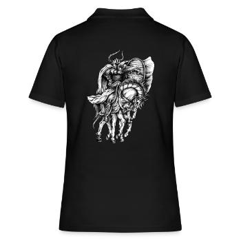 Odin Wotan Dessiné à la main - Polo Femme - noir - Dos - Ailine (174cm)