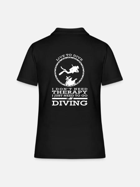 SCUBA DIVING Plongée Diving Dive fier plongeur - Polo Femme - noir