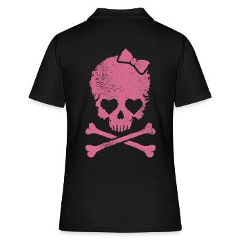 Skull Girl - Pirate Girl - Polo Femme - noir - Dos - Ailine (174cm)