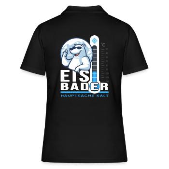 Eisbader Eisbär Winterschwimmen Minusgrad Frost - Frauen Polo Shirt - Schwarz - Hinten - Ailine (174cm)