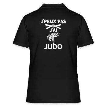 J'peux pas j'ai Judo - Polo Femme - noir - Dos - Ailine (174cm)