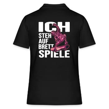 skateboard sk8 skateboarder skatepark - Frauen Polo Shirt - Schwarz - Hinten - Ailine (174cm)