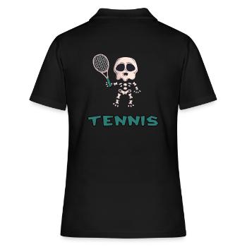 tennis tennis match joueur de tennis tennis-oldie - Polo Femme - noir - Dos - Ailine (174cm)