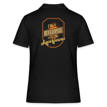 developer - Women's Polo Shirt - black - Back - Ailine (174cm)