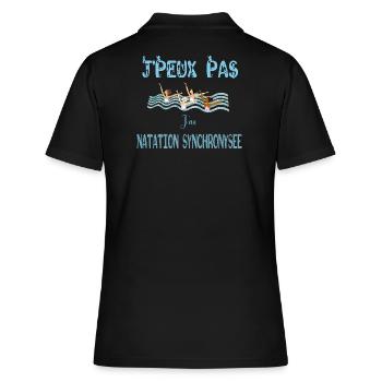 I can't I have synchronized swimming - Women's Polo Shirt - black - Back - Ailine (174cm)