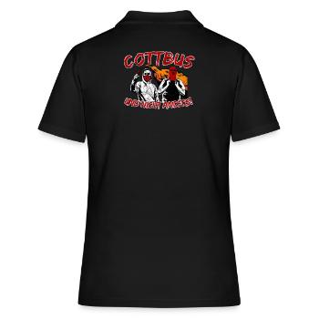 Cottbus und nicht anders UPDATE - Frauen Polo Shirt - Schwarz - Hinten - Ailine (174cm)