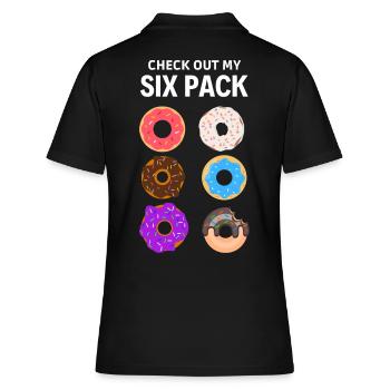 découvrez mon pack de six. Beignet de six paquets - Polo Femme - noir - Dos - Ailine (174cm)