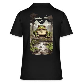 Grenouille dans la conception de la jungle de la forêt tropicale humide - Polo Femme - noir - Dos - Ailine (174cm)