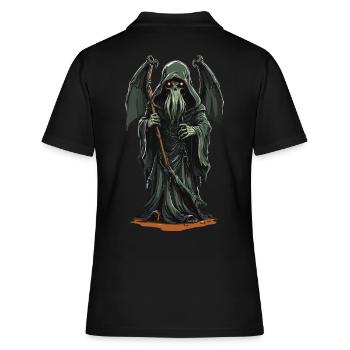 Druiden Sensenmann Tentakel Horror Halloween - Frauen Polo Shirt - Schwarz - Hinten - Ailine (174cm)