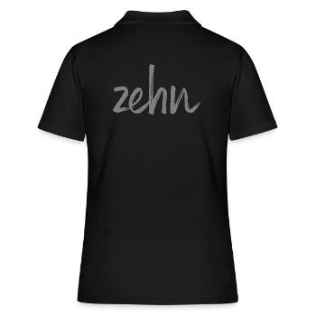 dix 10 numéro de cadeau d'anniversaire - Polo Femme - noir - Dos - Ailine (174cm)